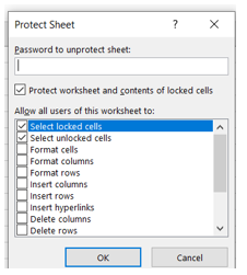 Protect Sheet Dialog Graphic